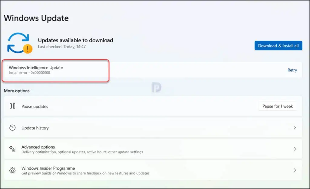 Fix Windows Update Error 0x00000000 in Windows 11/10 1 Windows Update Error 0x00000000