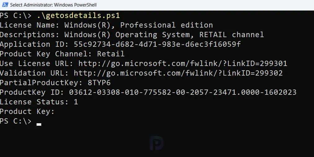 Get OS License Details using PowerShell 2 Get OS License Details using PowerShell