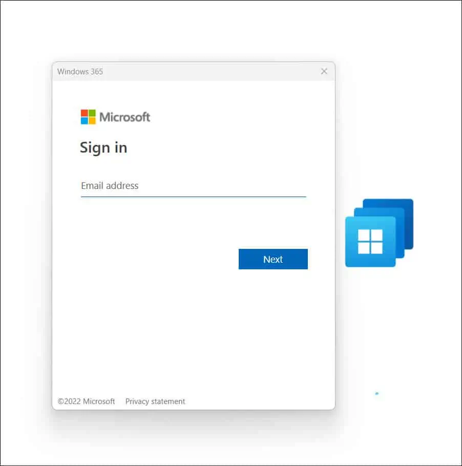Download and Install Windows 365 App for Cloud PCs 4 Sign-in to Windows 365 App