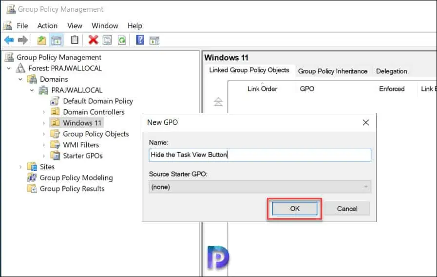 Hide the Task View Button using Group Policy 2 Create a GPO to Hide the Task View Button