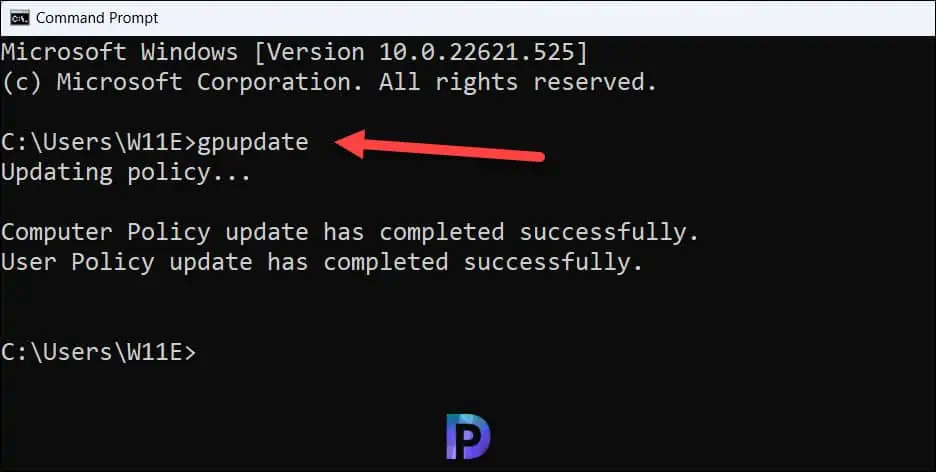 Hide the Task View Button using Group Policy 5 Perform Group Policy Update