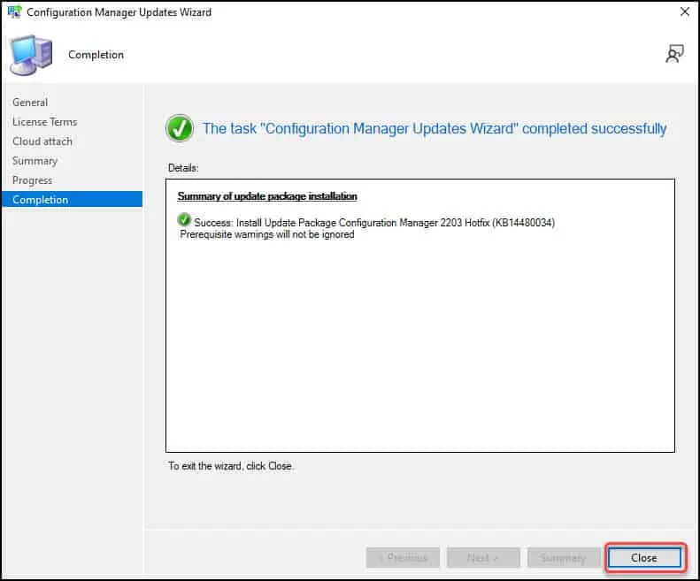 Install Hotfix KB14480034 for SCCM 2203 4 SCCM 2203 Hotfix KB14480034