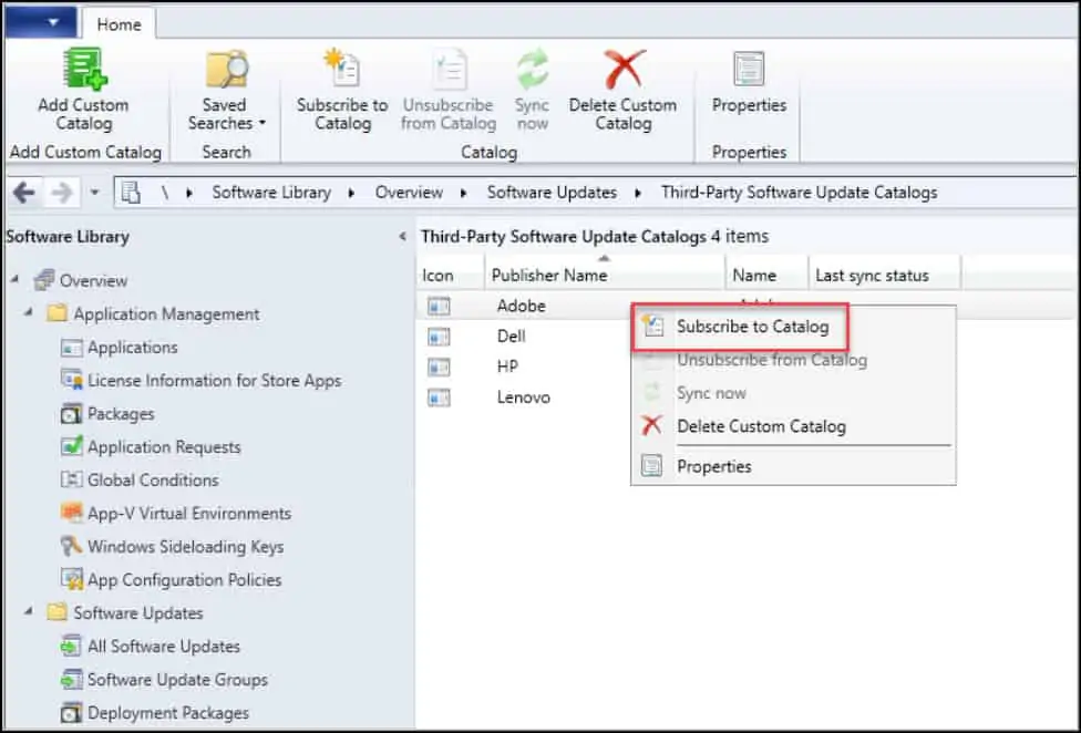 How to Add Adobe Custom Catalog in SCCM 6 Subscribe to Adobe Custom Catalog