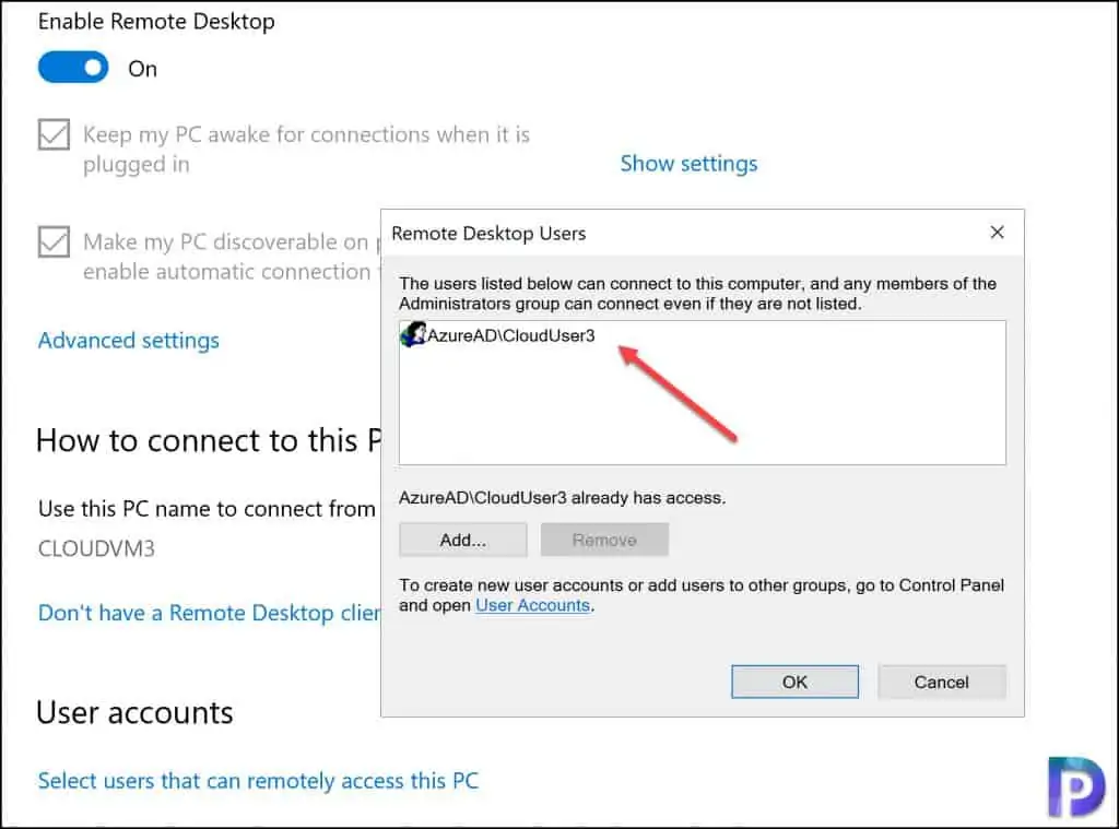 How to Add Azure AD user to Remote Desktop Users Group 2 Add Azure AD user to Remote Desktop Users Group