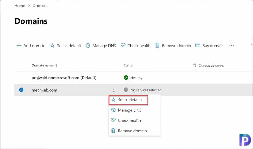 How to Add New Domain to Microsoft 365 6 Set Default Domain