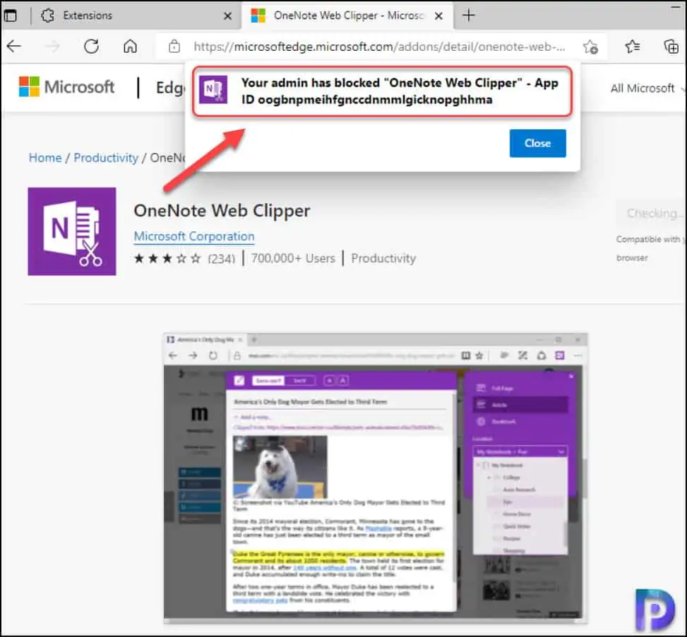 How to Block Edge Extensions using Intune 12 Edge Extension installation blocked