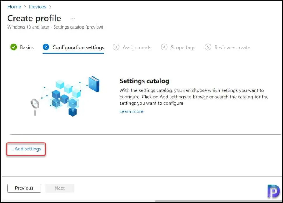 How to Block Edge Extensions using Intune 4 Settings Catalog - Add Settings