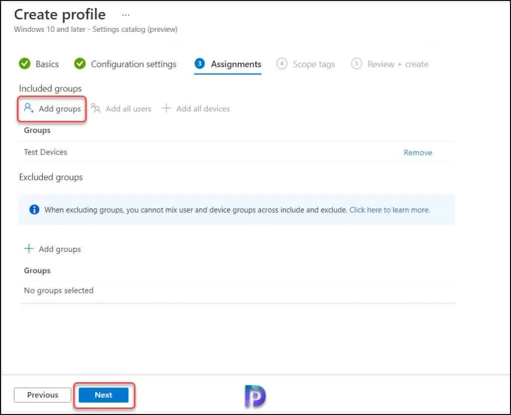 How to Block Edge Extensions using Intune 7 Block Edge Extensions using Intune - Policy Assignments