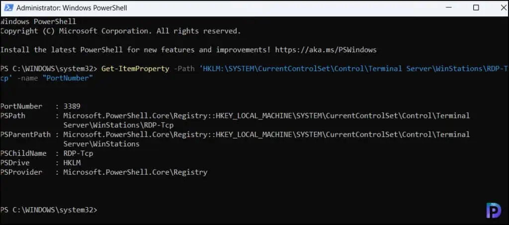 How to Change RDP Port using SCCM | PowerShell | Registry 1 Check the RDP Port Number using PowerShell