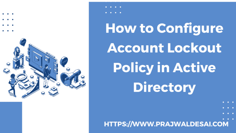 Configure Account Lockout Policy in Active Directory 1 Configure Account Lockout Policy in Active Directory