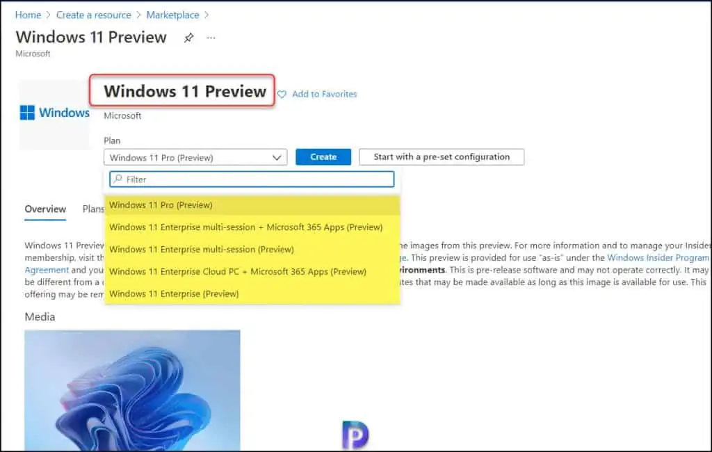 Learn how to Create a Windows 11 VM in Azure 2 Supported Windows 11 Preview Versions by Microsoft Azure
