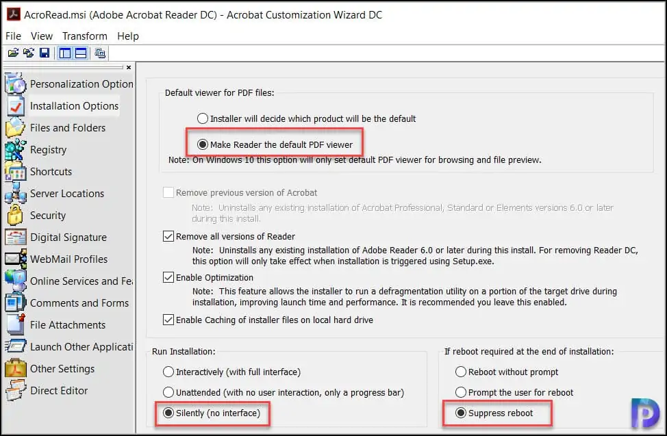Customize and Deploy Adobe Acrobat Reader using SCCM 12 Customize the Adobe Reader DC Installation Package