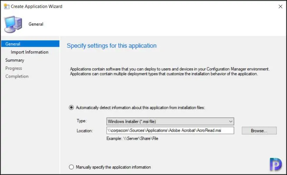 Customize and Deploy Adobe Acrobat Reader using SCCM 13 Create Adobe Acrobat Reader DC Application in SCCM