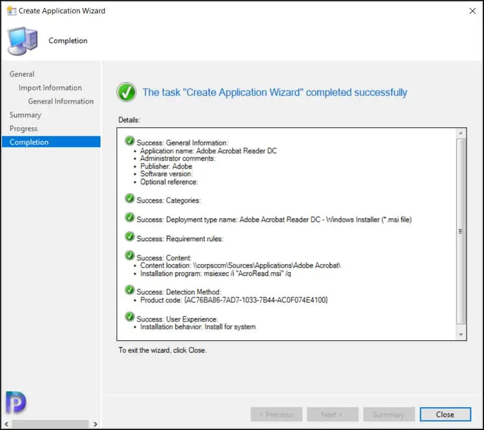 Customize and Deploy Adobe Acrobat Reader using SCCM 16 Create Adobe Acrobat Reader DC Application in SCCM