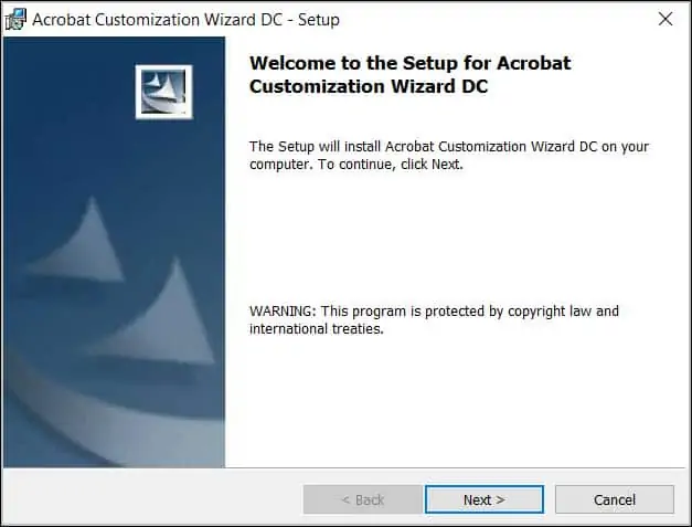Customize and Deploy Adobe Acrobat Reader using SCCM 3 Install Acrobat Customization Wizard DC