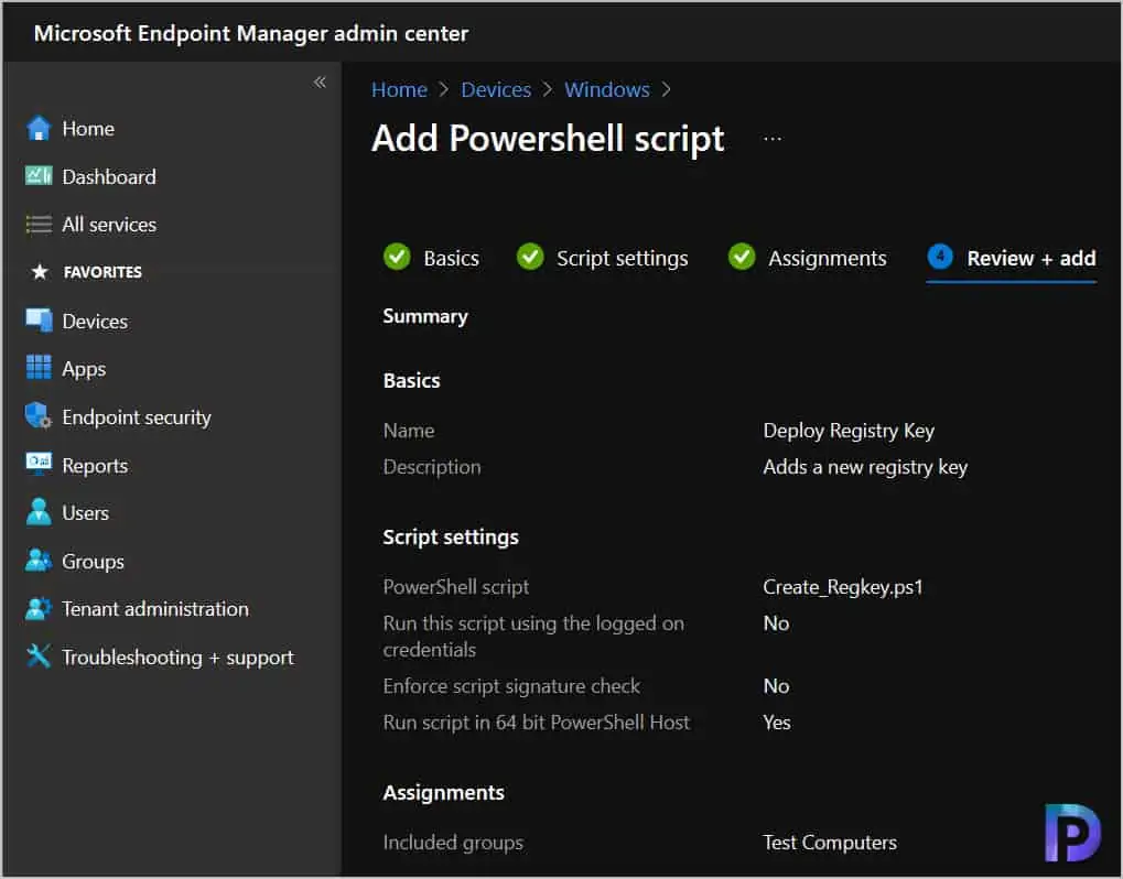 How to Deploy PowerShell Script using Intune (MEM) 6 Deploy PowerShell Script Using Intune