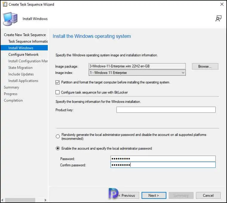 How to Deploy Windows 11 22H2 using SCCM Task Sequence 10 Specify Windows 11 22H2 Task Sequence Information