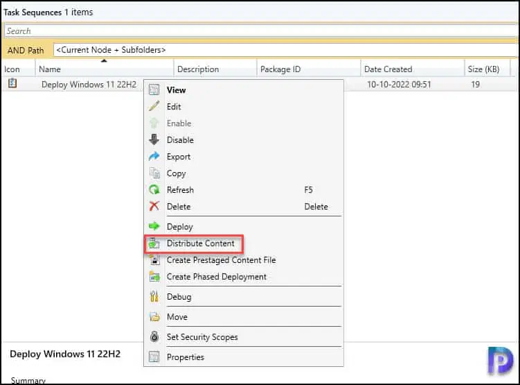 How to Deploy Windows 11 22H2 using SCCM Task Sequence 14 Distribute Windows 11 22H2 Task Sequence to SCCM Distribution Points
