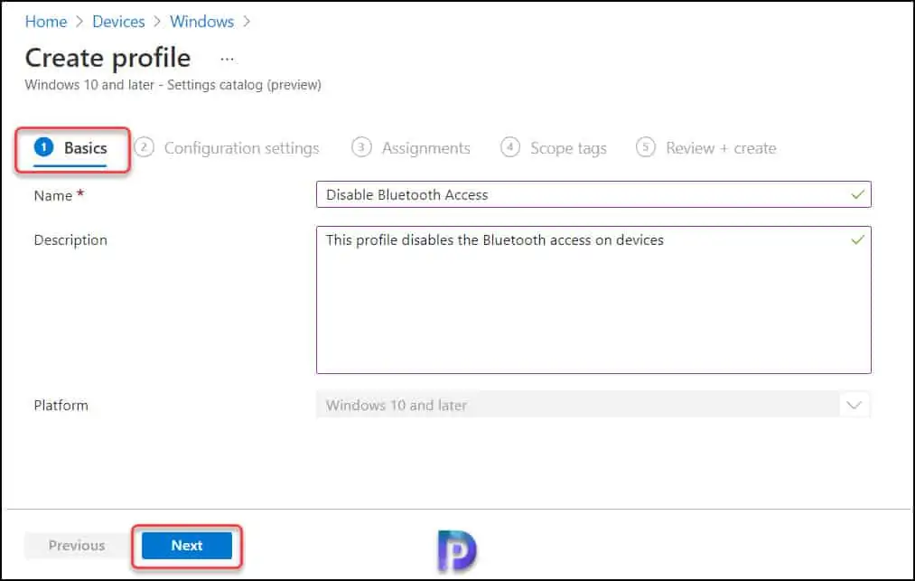 How to Disable Bluetooth using Intune | MEM 3 Create Intune Profile