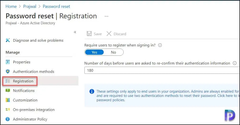 How To Enable Azure AD Self-Service Password Reset (SSPR) 6 User Registration Options in Azure AD