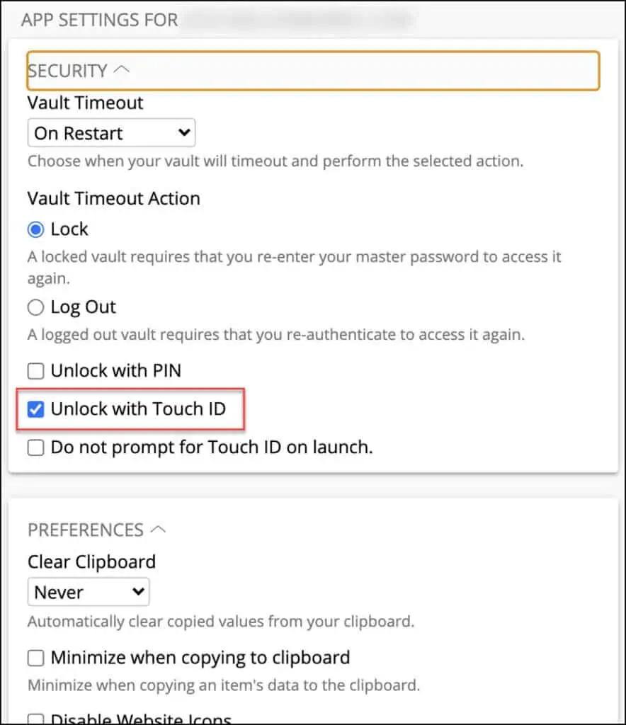 How to Enable Biometric Login in Bitwarden Password Manager 4 Enable Unlock with Touch ID for Bitwarden on Mac