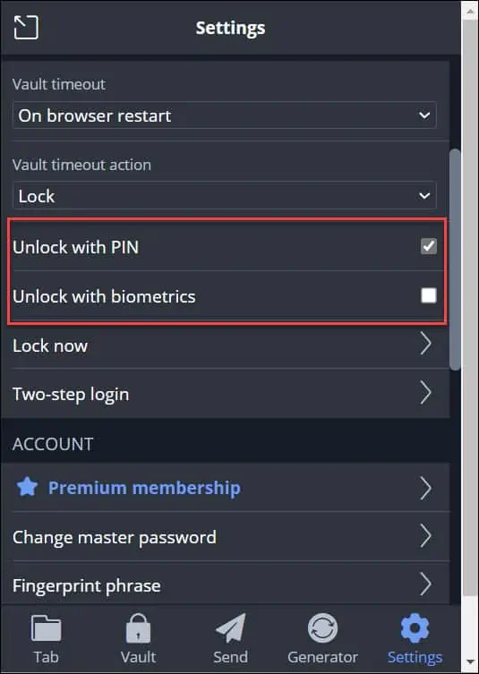 How to Enable Biometric Login in Bitwarden Password Manager 5 Turn on Unlock with Biometrics for Bitwarden on Windows OS