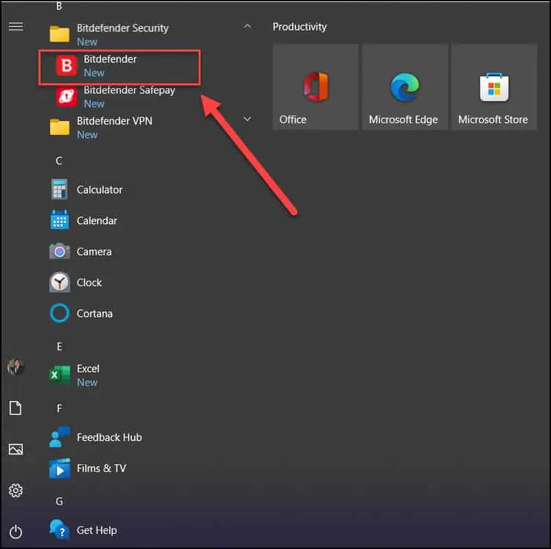 How to Enable Dark Mode for Bitdefender Total Security 1 Launch Bitdefender Total Security