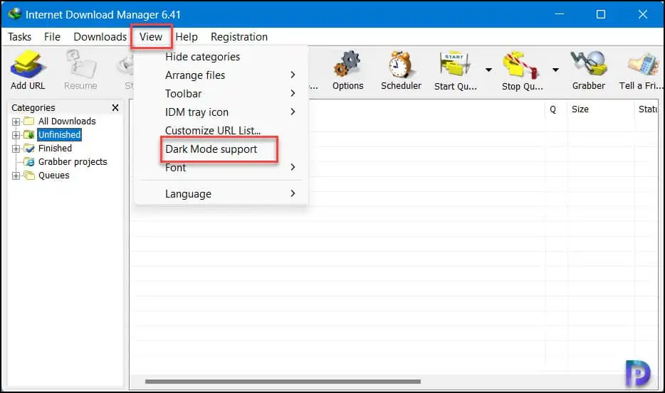 How to Enable Dark Mode for IDM and Customize Toolbar in IDM 1 Enable Dark Mode for IDM (Internet Download Manager)