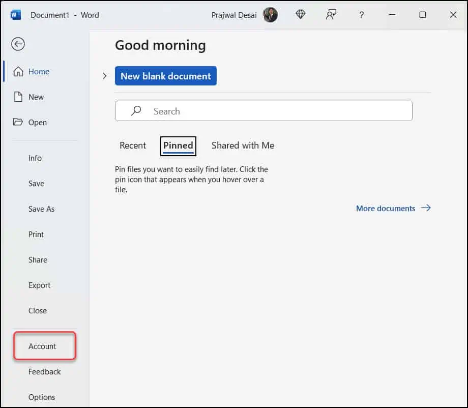 How to Enable Dark Mode in Microsoft Office 1 Microsoft Office Account Settings