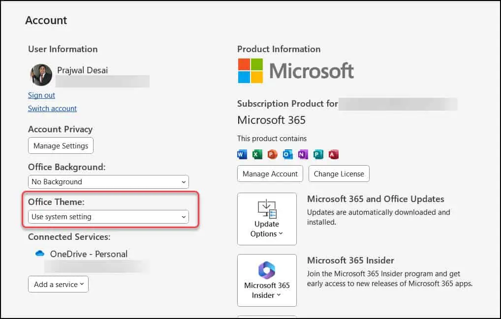 How to Enable Dark Mode in Microsoft Office 2 Microsoft Office Theme Settings