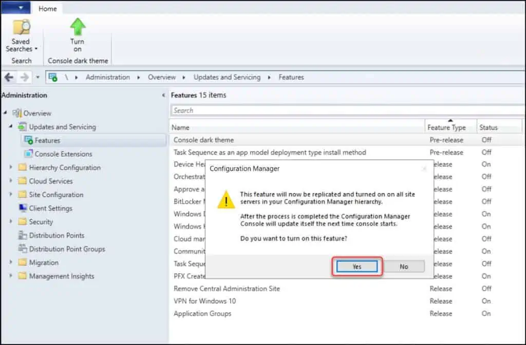 Turn on or Enable Dark Theme for SCCM Console | ConfigMgr 4 Turn on Console Dark Theme Feature in SCCM