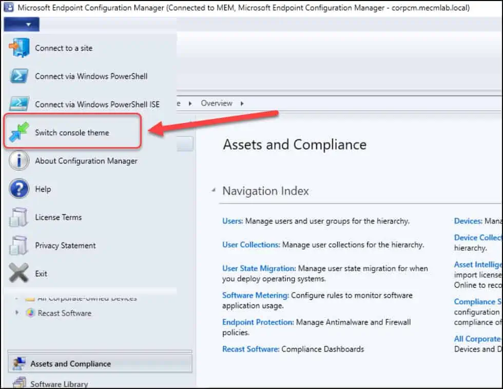 Turn on or Enable Dark Theme for SCCM Console | ConfigMgr 5 Enable Dark Theme for SCCM Console