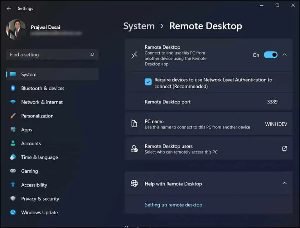 4 Proven Ways to Enable Remote Desktop on Windows 11 4 Enable Remote Desktop on Windows 11 from Settings