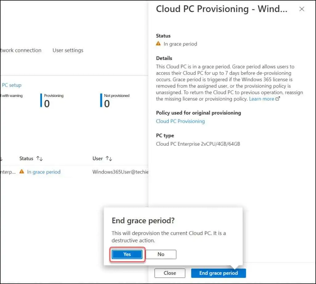 How To End Grace Period for Cloud PCs in Windows 365 3 End Grace Period for Cloud PCs in Windows 365