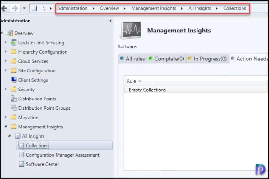 How to Find Empty Collections in SCCM (ConfigMgr) 1 Empty Collections SCCM Management Insights Rule