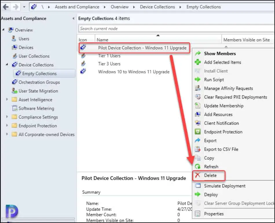 How to Find Empty Collections in SCCM (ConfigMgr) 5 Delete Empty Collection in SCCM