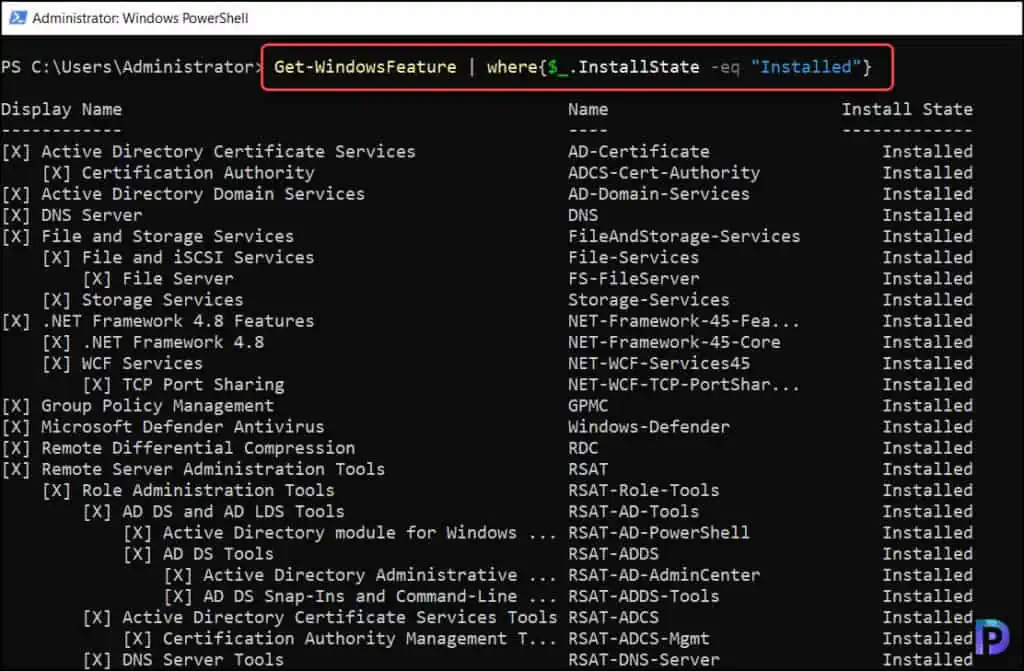 How to Get Windows Features using PowerShell on Server 2 Find All Installed Features on Windows Server