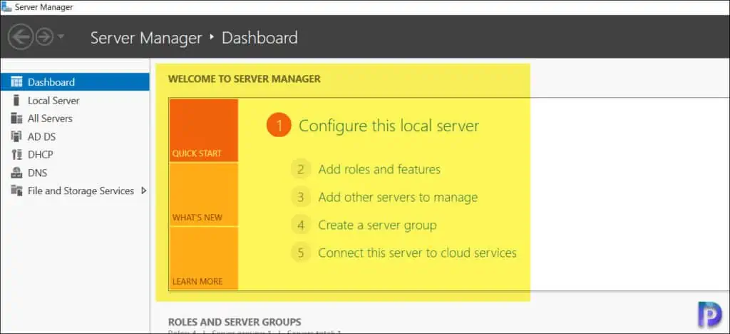 Welcome to Server Manager Tile