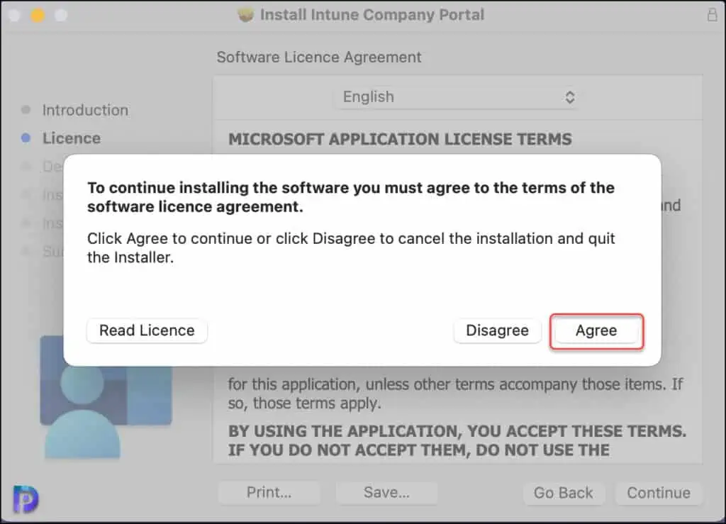 How to Install Intune Company Portal on Mac Devices 4 Company Portal Software License Agreement