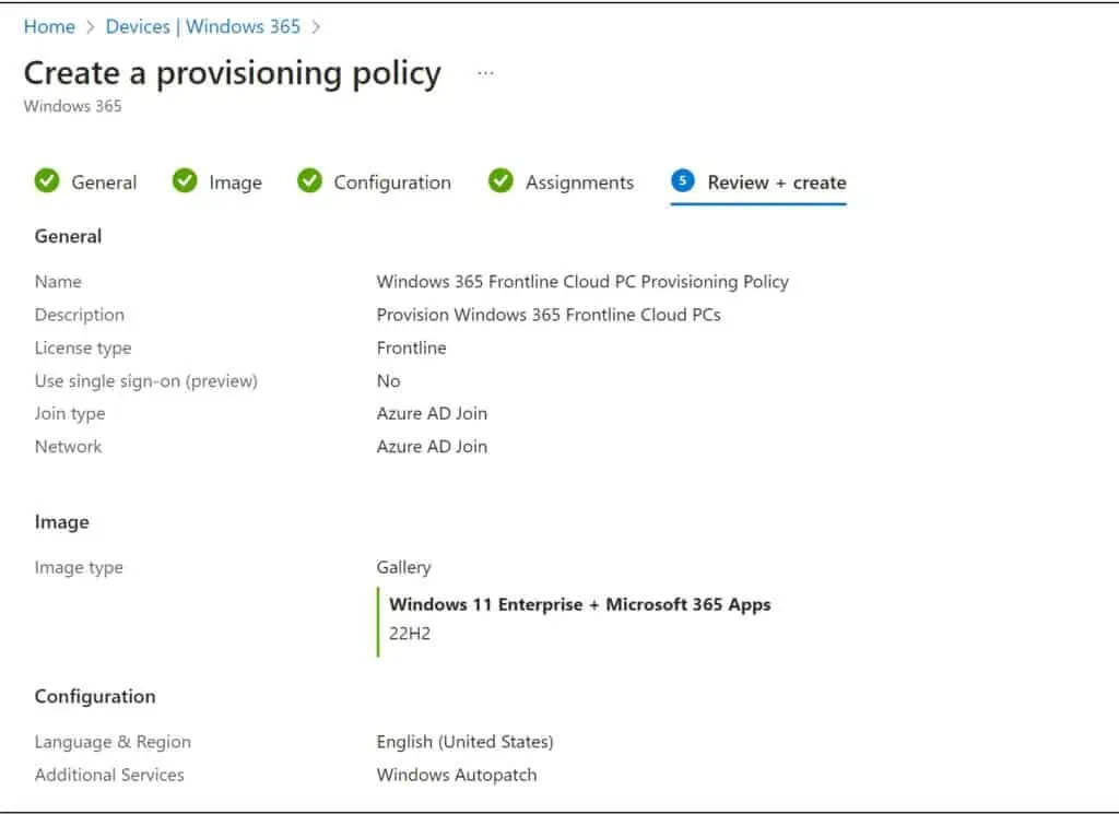 Setup Windows 365 Frontline Cloud PC Provisioning Policy 7 Create Provisioning Policy for Windows 365 Frontline Cloud PCs