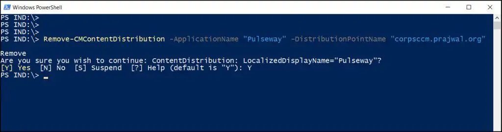 How to Remove Content from SCCM Distribution Point 3 Remove Applications using Remove-CMContentDistribution