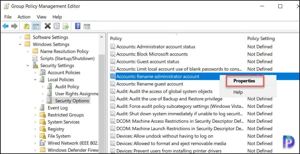 Rename Administrator Account using GPO