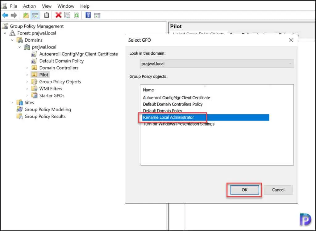 How to Rename Administrator Account using GPO (Group Policy) 6 Link Rename Administrator Account GPO to OU