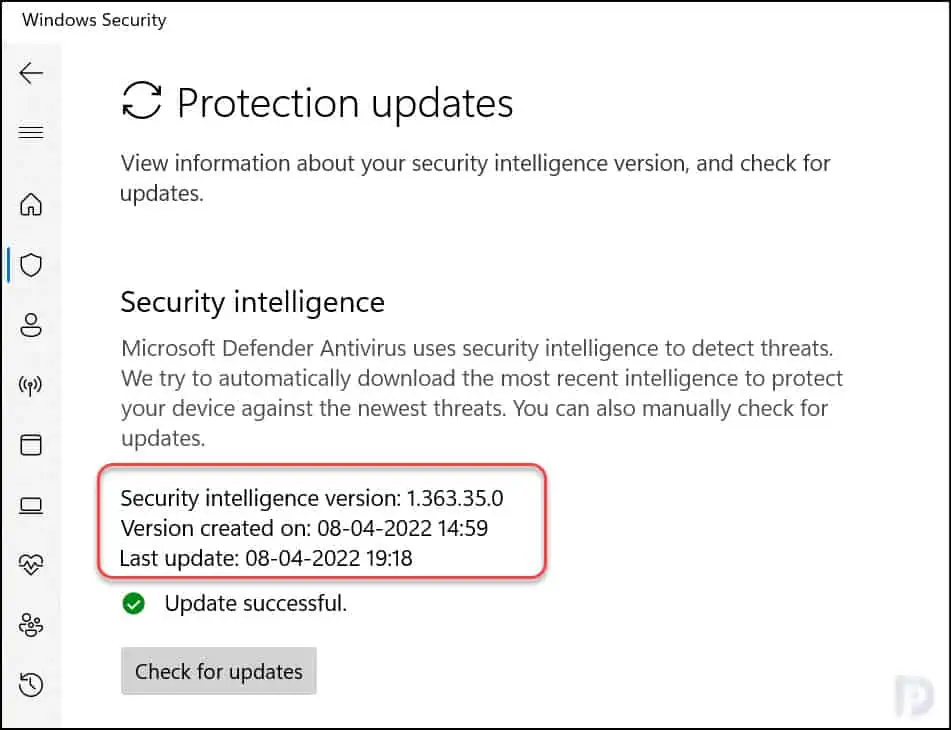 How To Reset Microsoft Antivirus Update Engine Definitions 5 Check Windows Security Protection Updates
