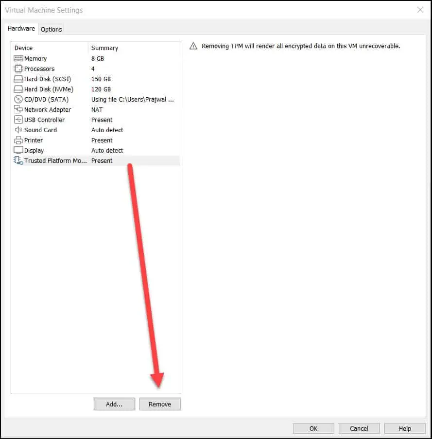 2 Easy Ways to Reset Virtual Machine Password (VMware) 4 Remove Trusted Platform Module