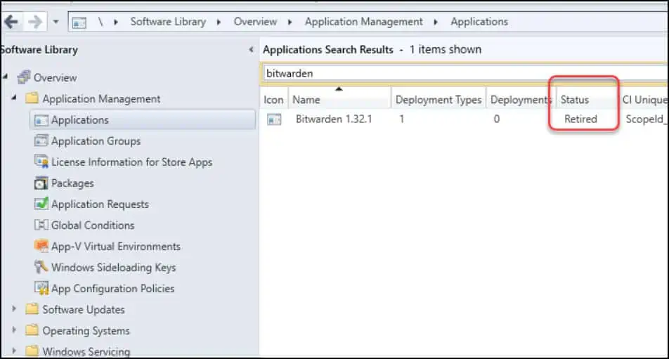 How to Retire an Application in SCCM | ConfigMgr 3 Check Application Status from Configuration Manager Console