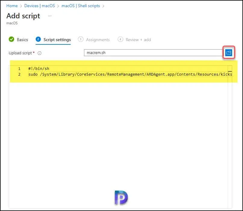 How to Run Shell Scripts on macOS devices in Intune 3 Upload the Shell Script