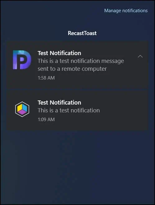 How to Send Notifications from ConfigMgr Console using RCT 4 Recast Toast Notification Message