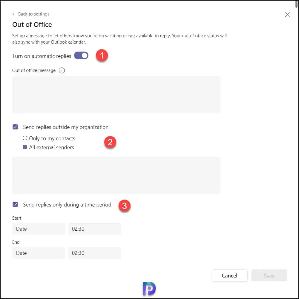 2 Easy Methods to Schedule Out Of Office In Microsoft Teams 8 Schedule Out of Office in Microsoft Teams from Profile Picture