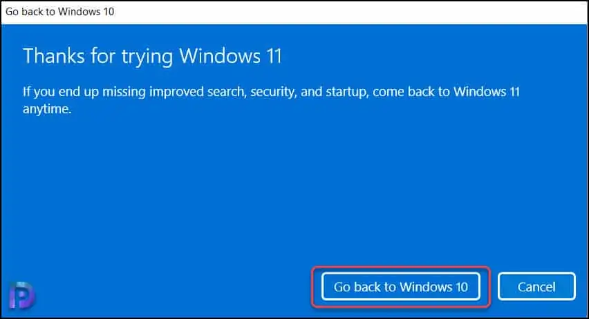 How to Uninstall Windows 11 and Roll Back to Windows 10 7 Uninstall Windows 11